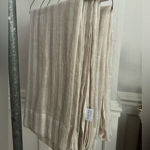 Serena & Lily 100% Shadowstripe linen curtains x 4